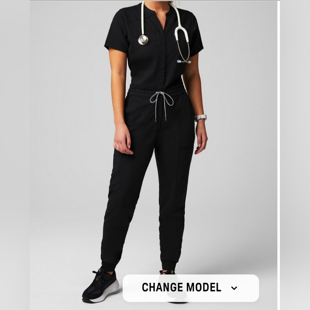 Fabletics Black Jumpsuit, size Medium - image 2